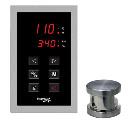 Steamspa Oasis Touch Panel Control Kit in Brushed Nickel OATPKBN